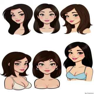 brunette cartoon characters