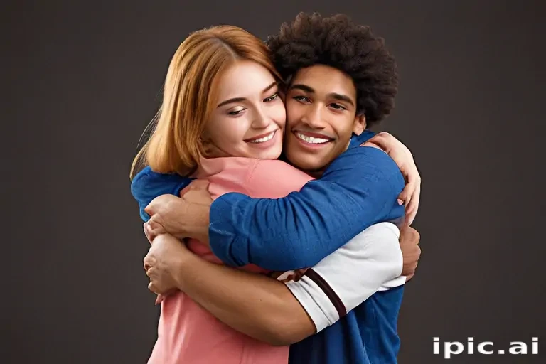 hugging png