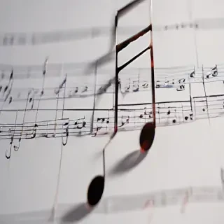 transparent music note