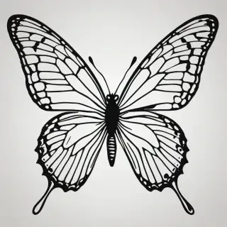 black butterfly outline