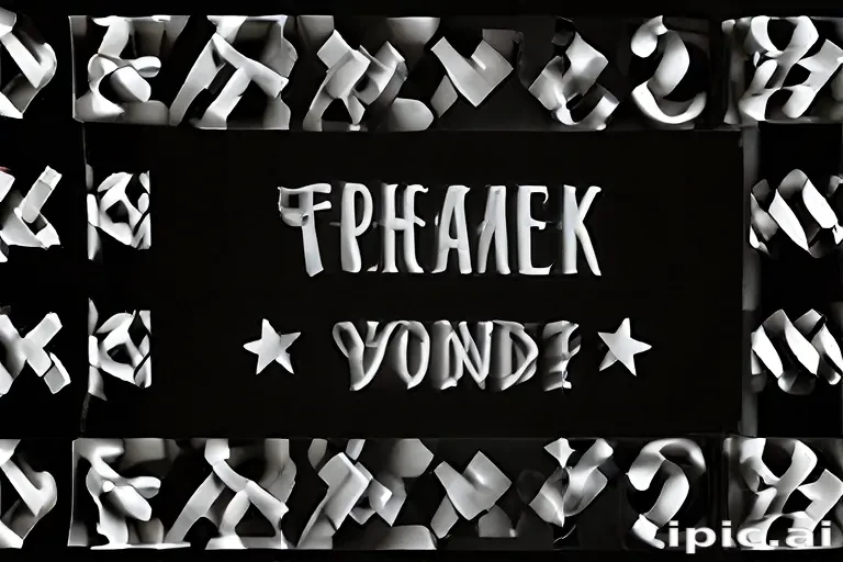 thank you in black and white