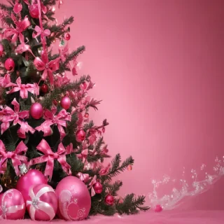 pink christmas desktop wallpaper