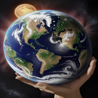 cartoon picture of the planet earth