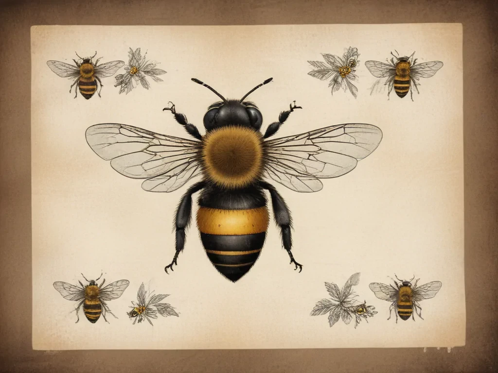 free vintage bee printables