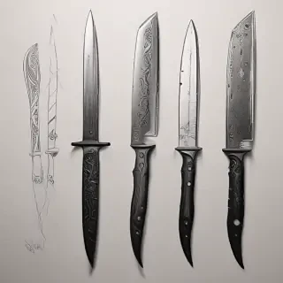 knife drawings