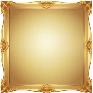 golden frame png transparent
