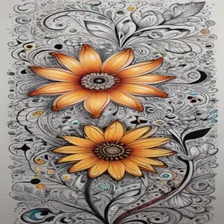 flower doodle art
