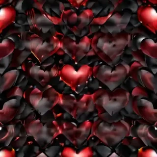 hearts background black