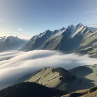 misty mountains