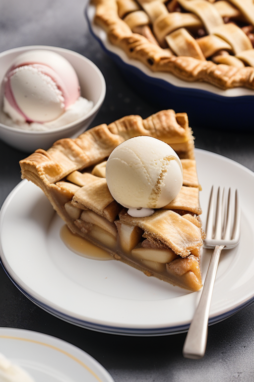 apple pie with ice cream