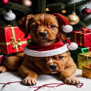 christmas puppy backgrounds