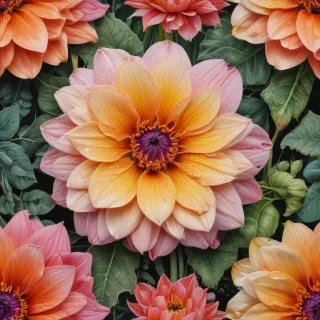 flower drawings with color