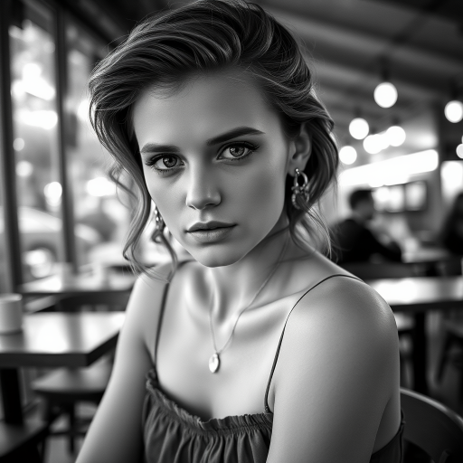 photo of young woman, [Ana de Armas:Emma Watson:0.5], highlight hair, sitting outside restaurant, wearing dress, rim lighting, studio lighting, looking at the camera, dslr, ultra quality, sharp focus, tack sharp, dof, film grain, Fujifilm XT3, crystal clear, 8K UHD, highly detailed glossy eyes, high detailed skin, skin pores
negative: disfigured, ugly, bad, immature, cartoon, anime, 3d, painting, b&w