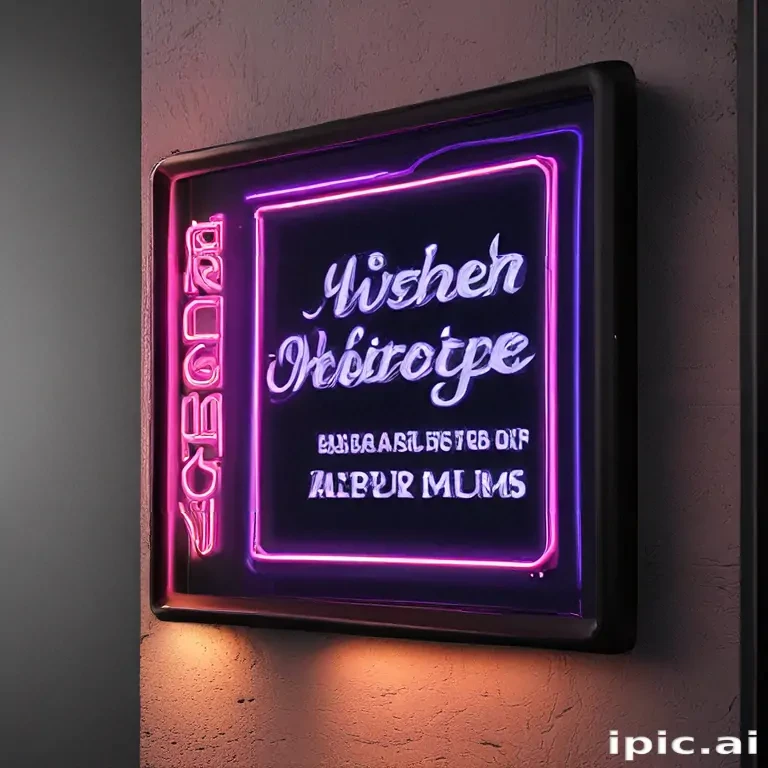 neon sign mockup
