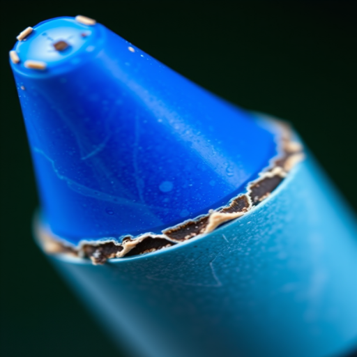 Create a high-resolution digital illustration of a blue crayon with vibrant colors and sharp details, using a Canon EOS 5D Mark IV, f/2.8 aperture, ISO 100, and a macro lens for an intricate close-up view.