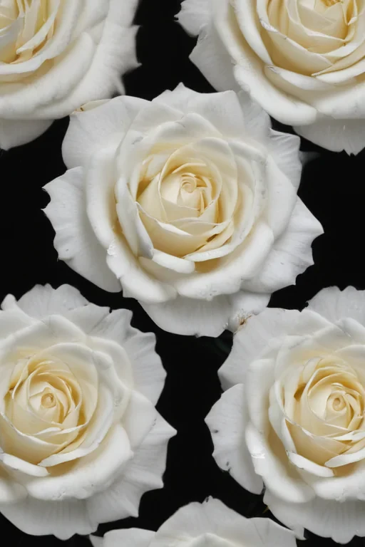 white rose on black