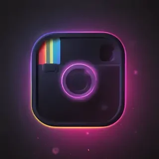 neon instagram logo