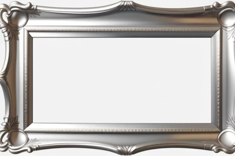 silver picture frame png