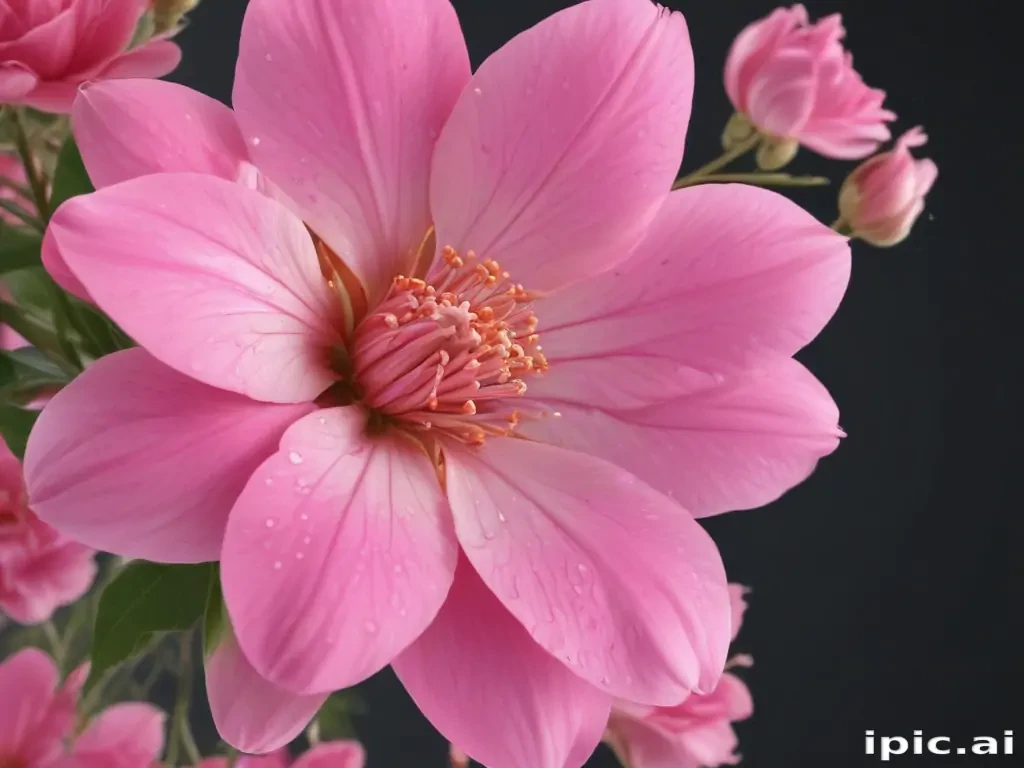 pink flower transparent background