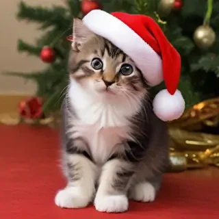 christmas images cats