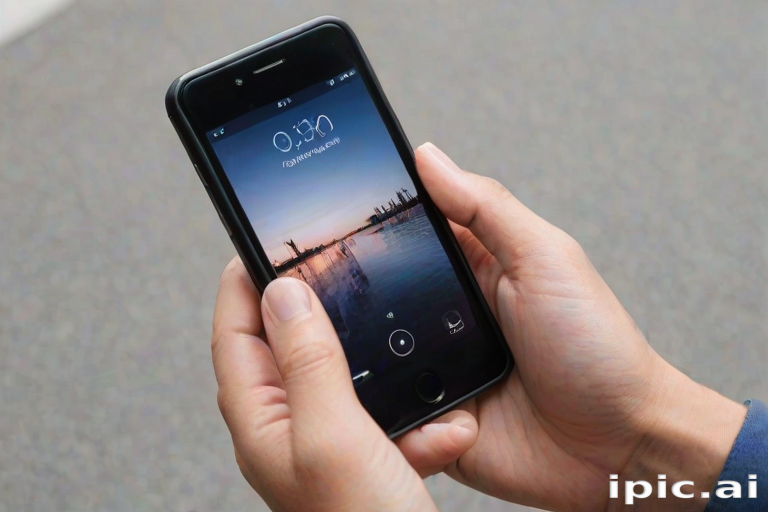 hand holding a phone