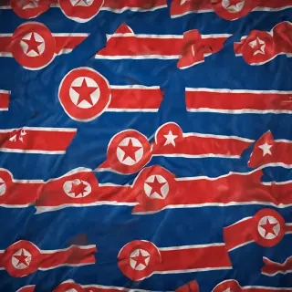 north korea flag