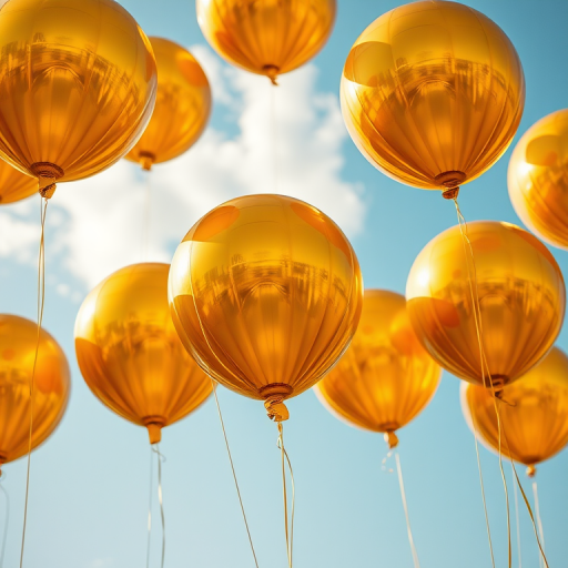 golden balloons