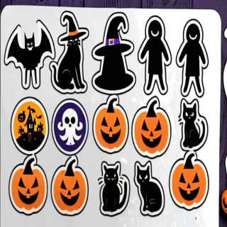 transparent halloween stickers