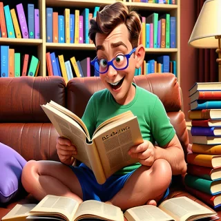 cartoon reading