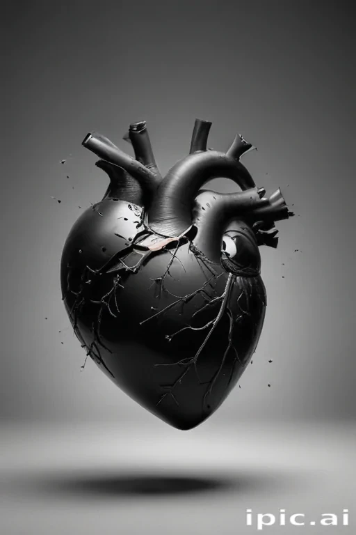 broken heart black