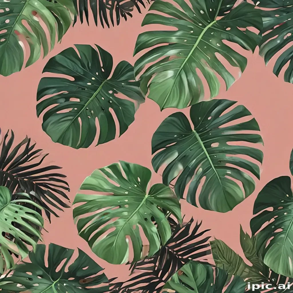 aesthetic monstera wallpaper