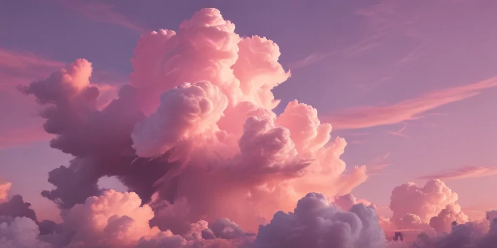 aesthetic pink clouds
