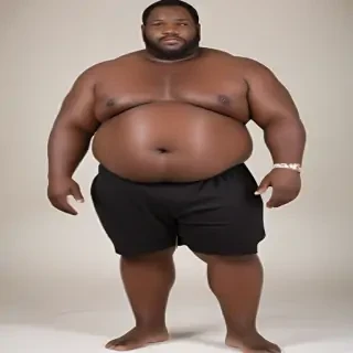 black fat man