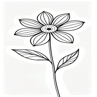 simple flower line drawing