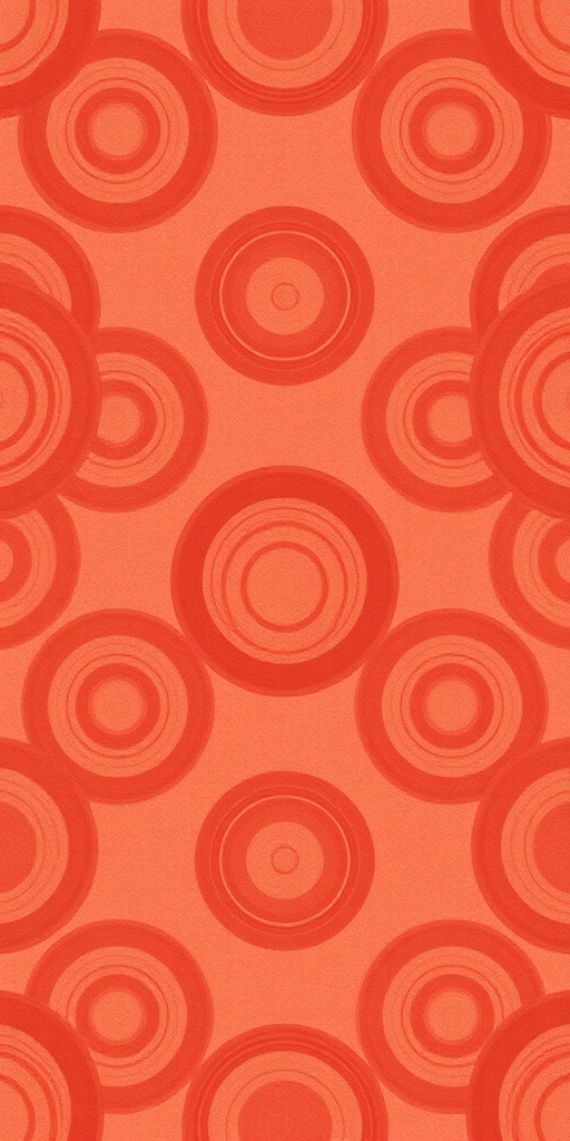 Create a seamless pattern featuring overlapping circular swirls in a warm color palette of browns and reds, captured with a Canon EOS R5 at f/8, ISO 100, 1/125 sec, 50mm lens, top-down view, minimalistic style.
