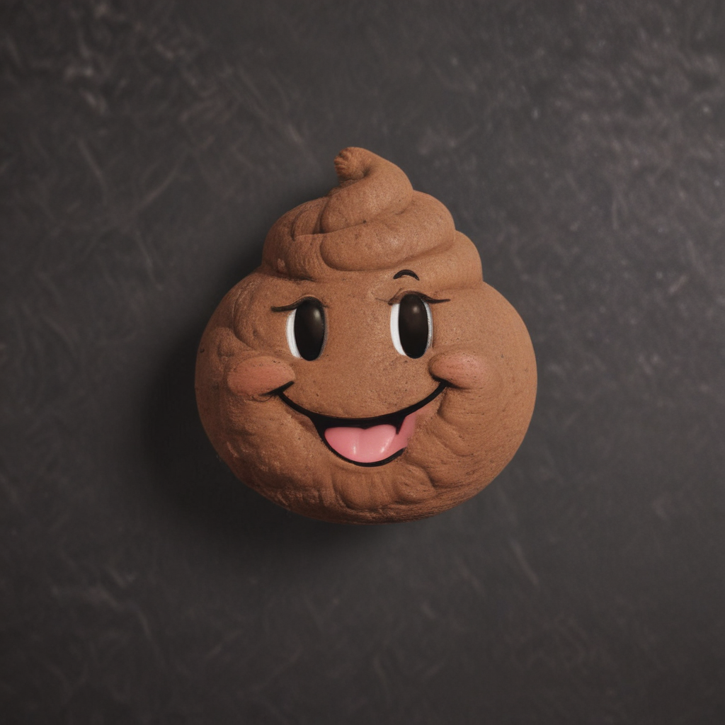 A poop smiling