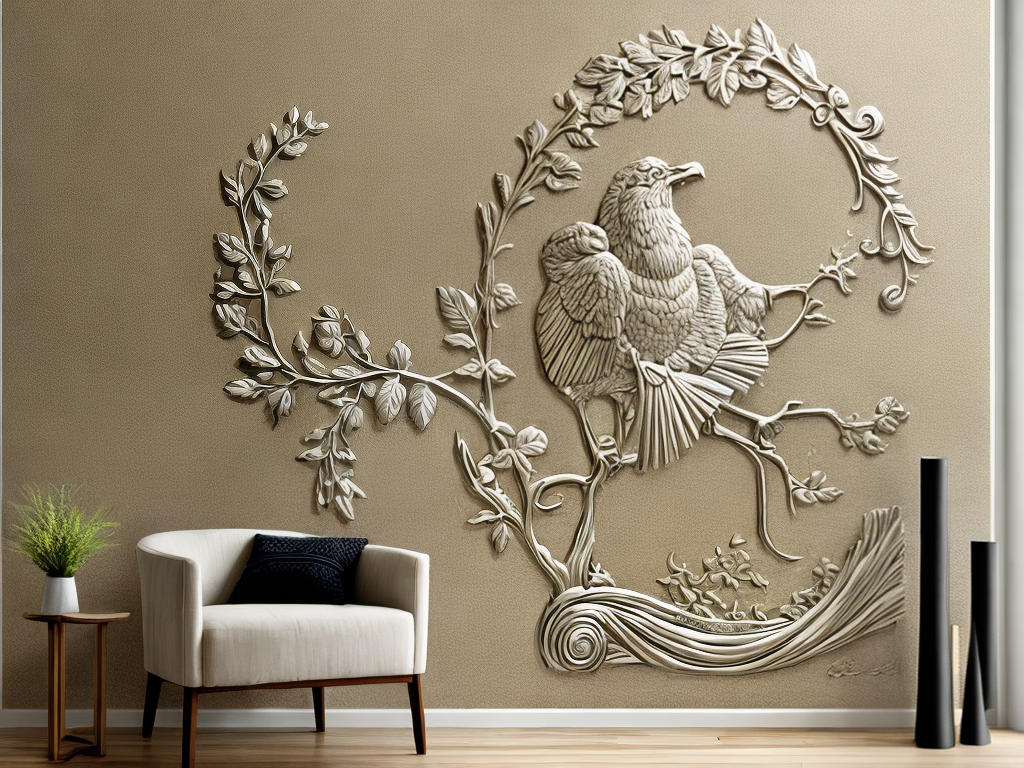 interior design wall bas-relief