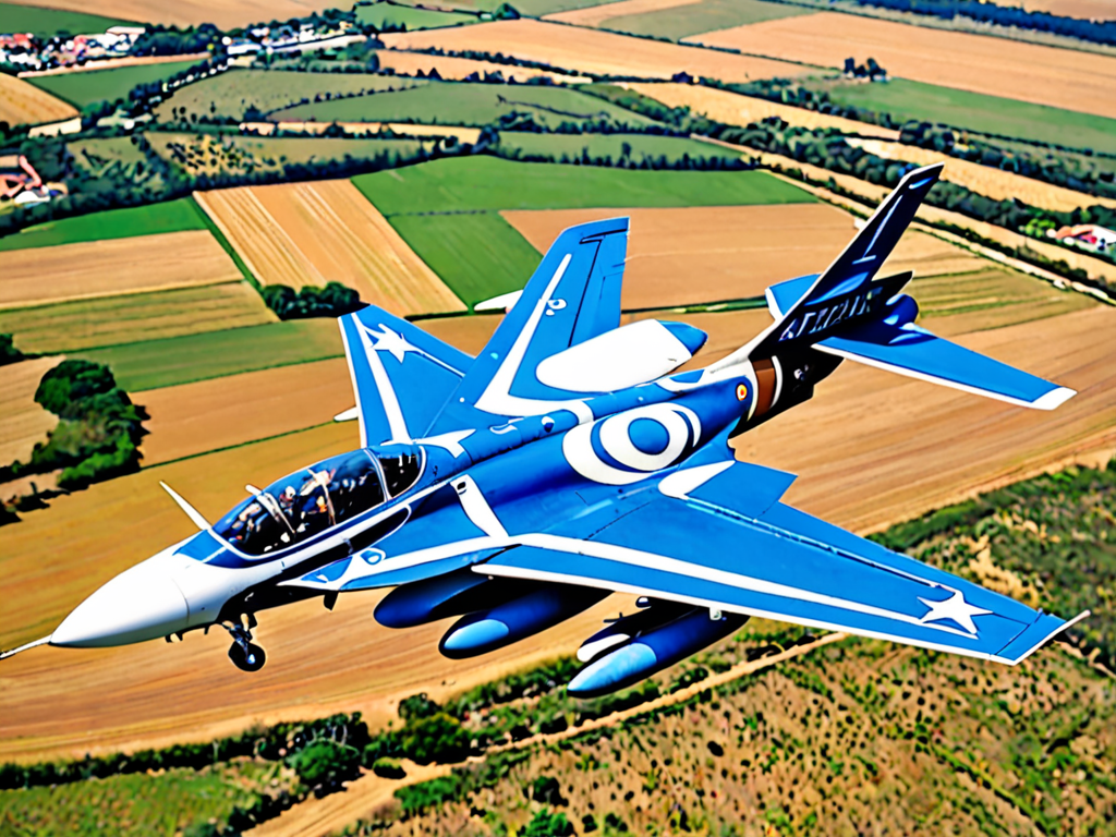 Aviões de combate lutando contra artilharia pesada