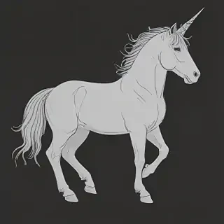 unicorn outline