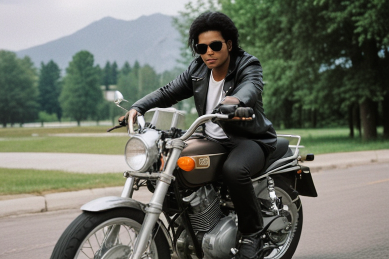 michael jackson riding a motorcycle