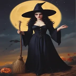 vintage witch art