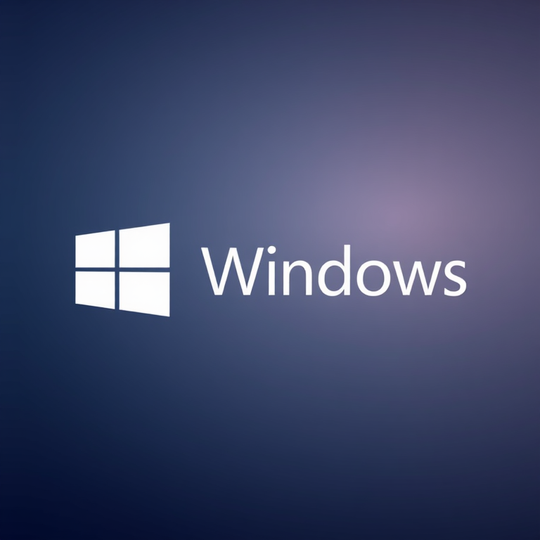 Generate an image of a stylized Windows logo with a soft gradient background, using a DSLR camera with a focal length of 50mm, aperture set to f/2.8, ISO 100, and soft natural lighting for enhanced quality.
