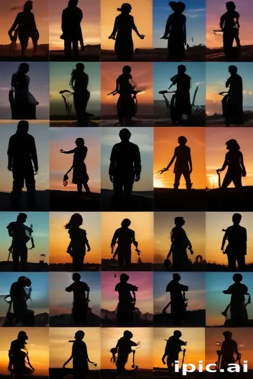 people silhouettes