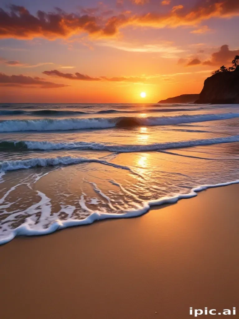 sunset wallpaper beach