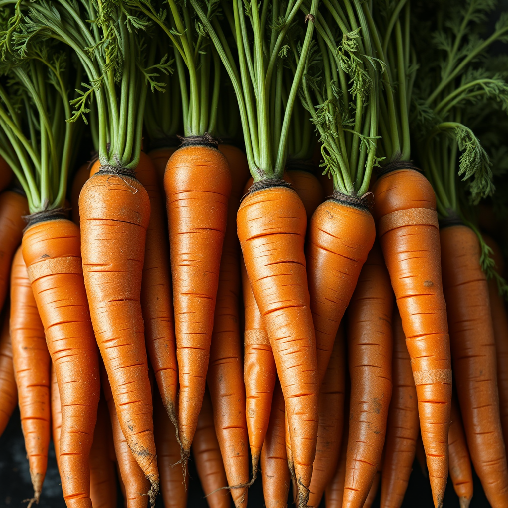 A bunch of carrots in the form of anthropomorphic babies.