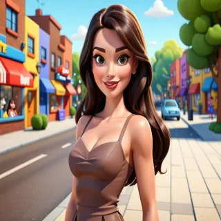 brunette cartoon characters