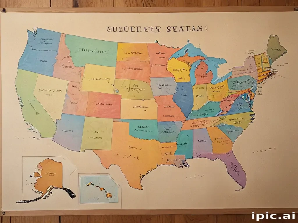map of the us states