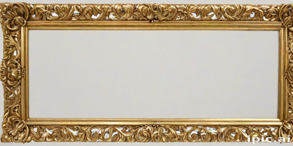 gold frame transparent
