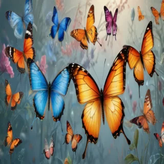 butterflies transparent