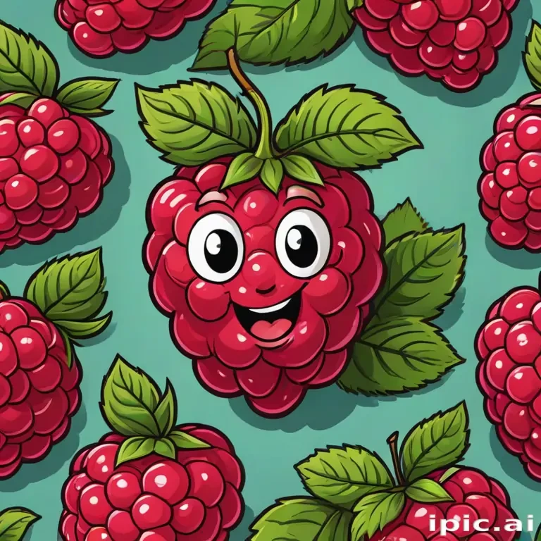 cartoon raspberry